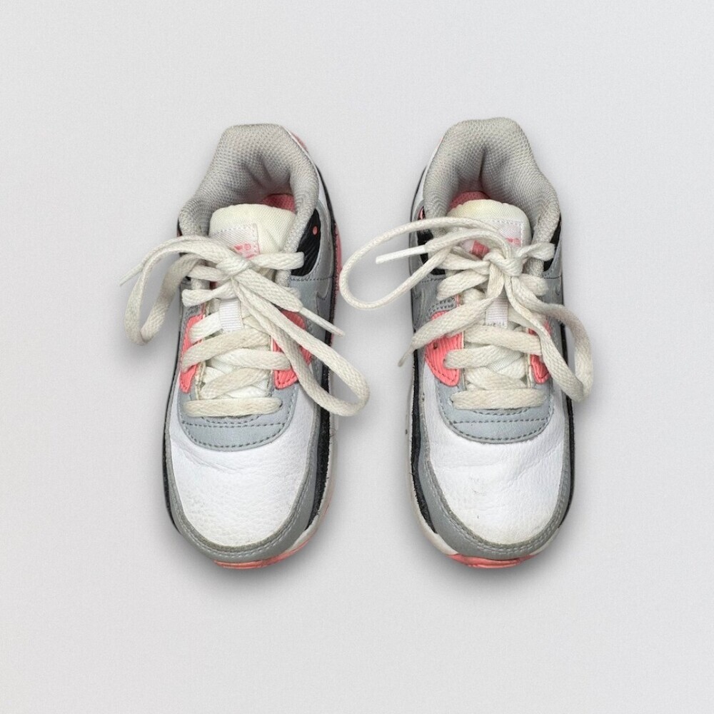 White Gray Pink Athletic Running Sneakers Kids Size 10C